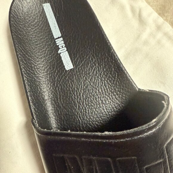 NEW MCQ By Alexander McQueen Logo Slide Sandal US 9 EU 41 Black UNISEX - Picture 5 of 8